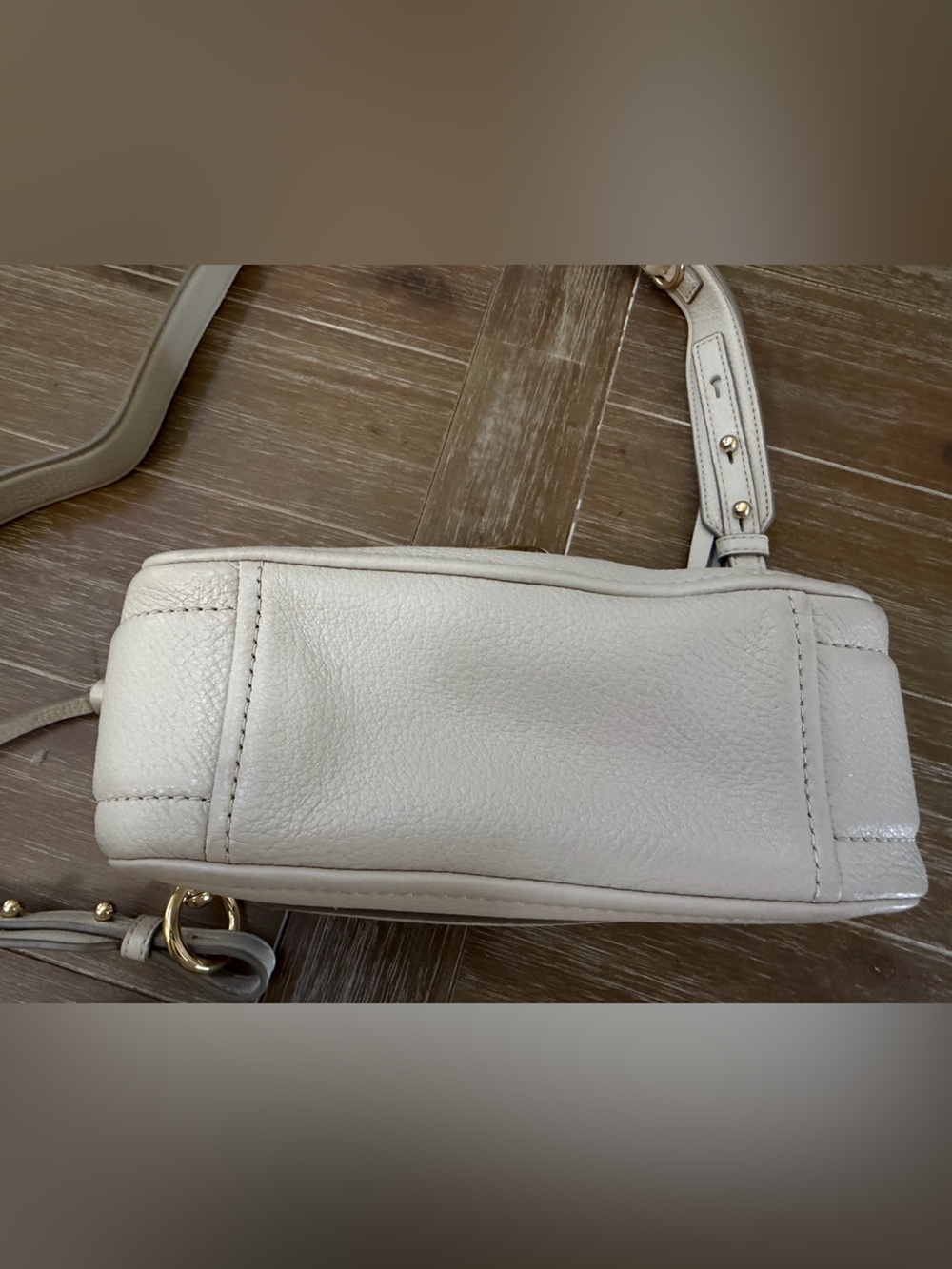 Beautiful! Marc Jacobs Soft Shot Cream Leather Crossbody Bag - Picture 6 of 13